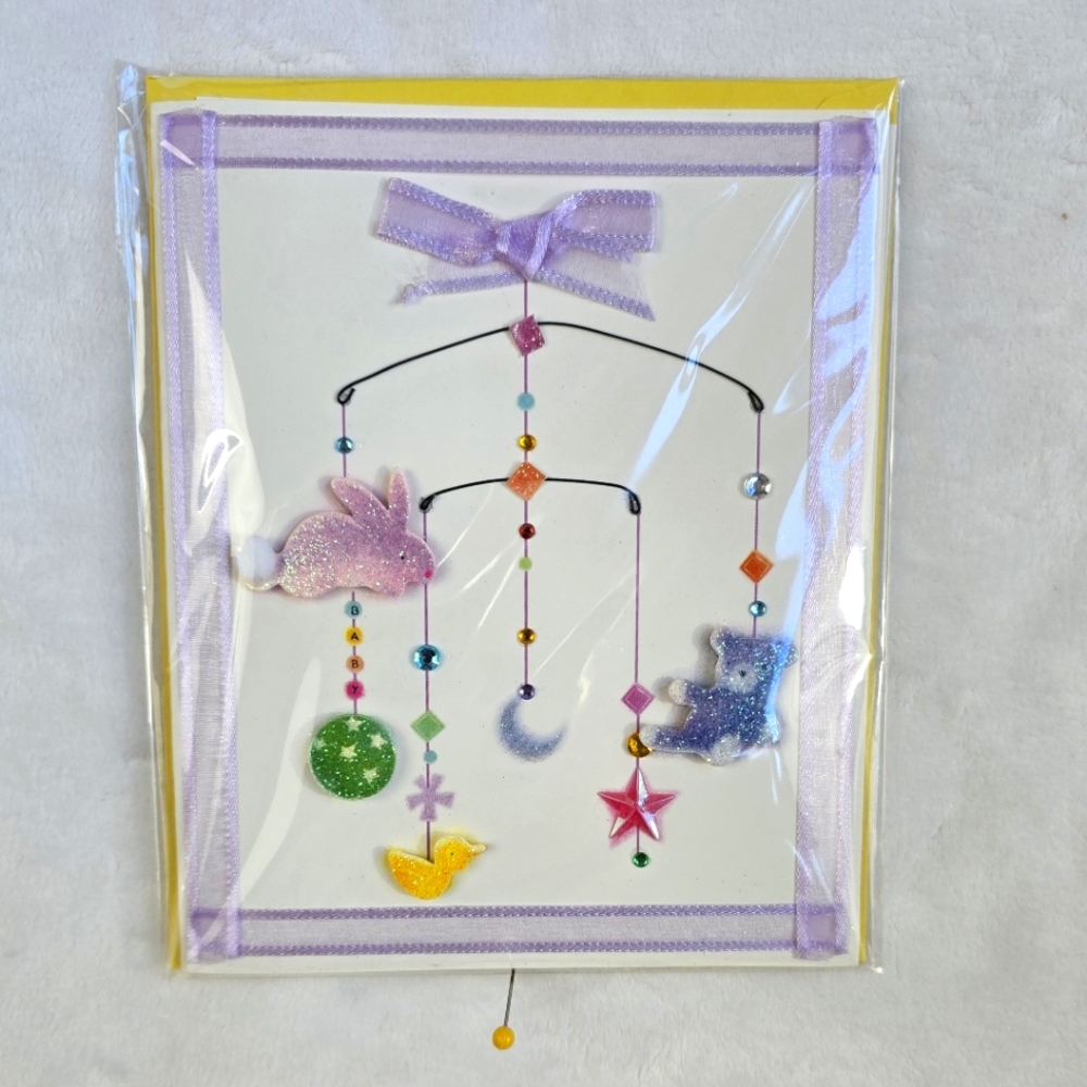 NWT Baby Girls Cards . . 6.5 x 5.5 in  BURGOYNE Congratulations on your New baby